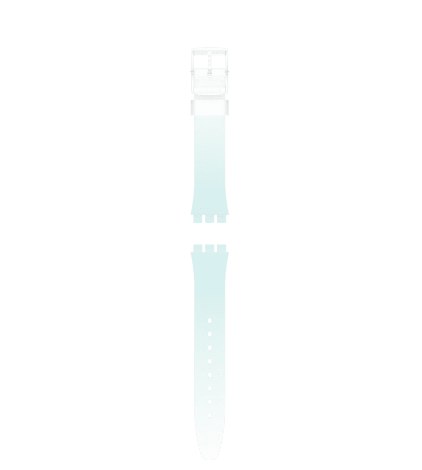 "GENT WHITE-BLUE SILICONE STRAP" Image #0