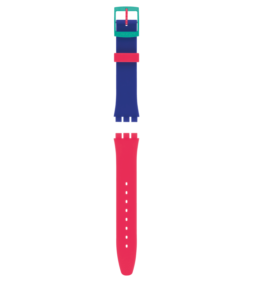 View of product GENT BLUE-PINK SILICONE STRAP