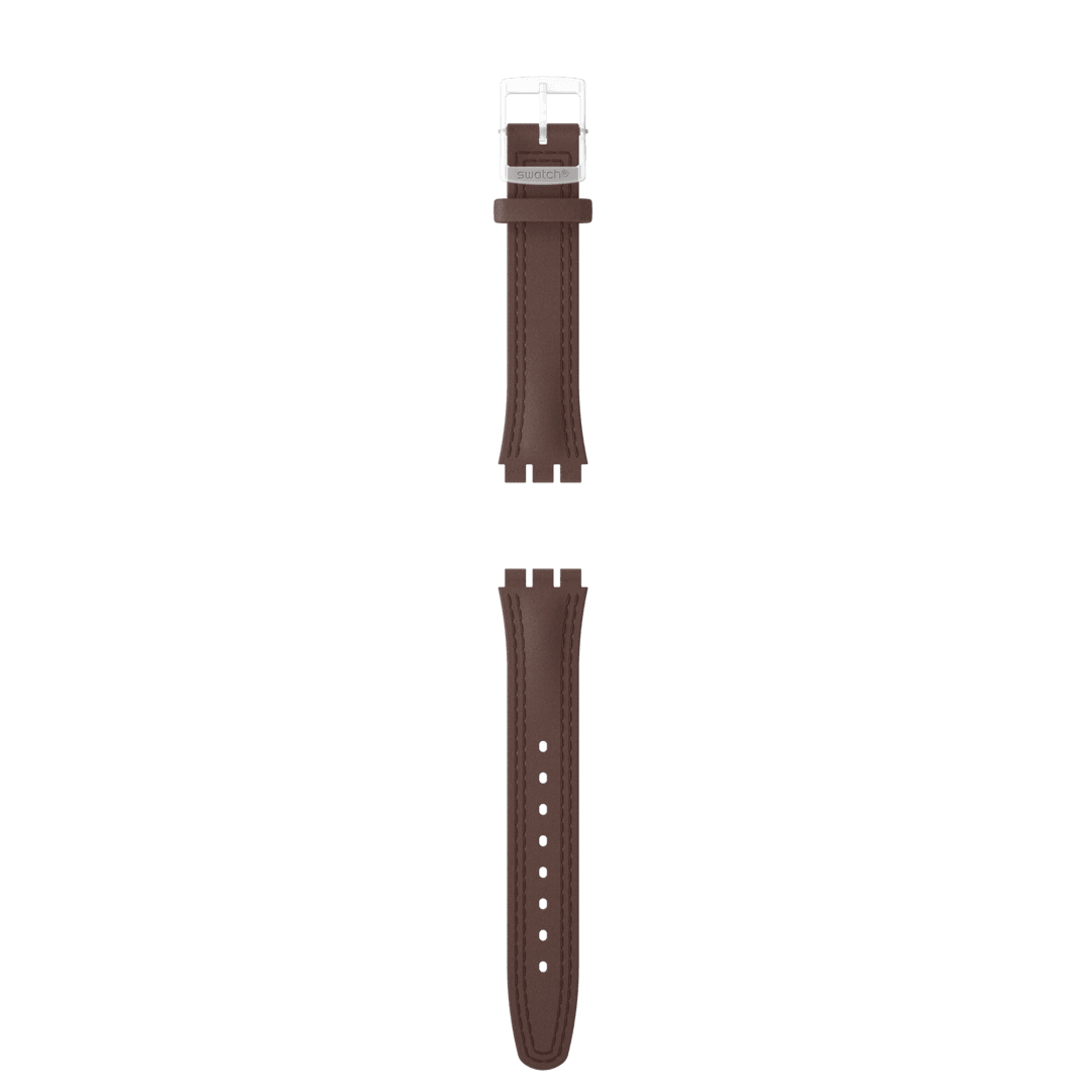 "GENT DARK BROWN LEATHER STRAP" Gallery Image #1