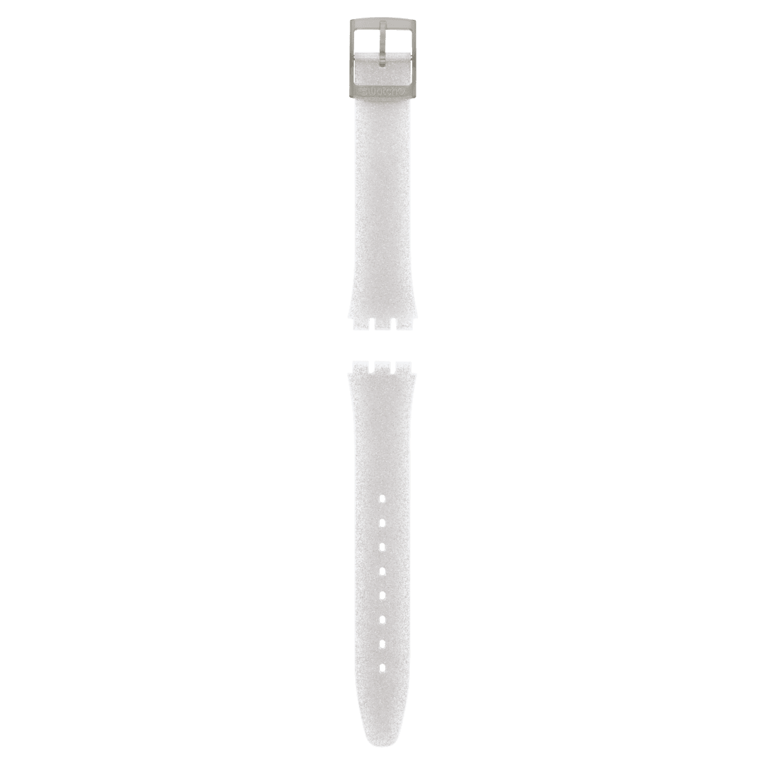 "GENT SILVER GLITTERS SILICONE STRAP" Gallery Image #1