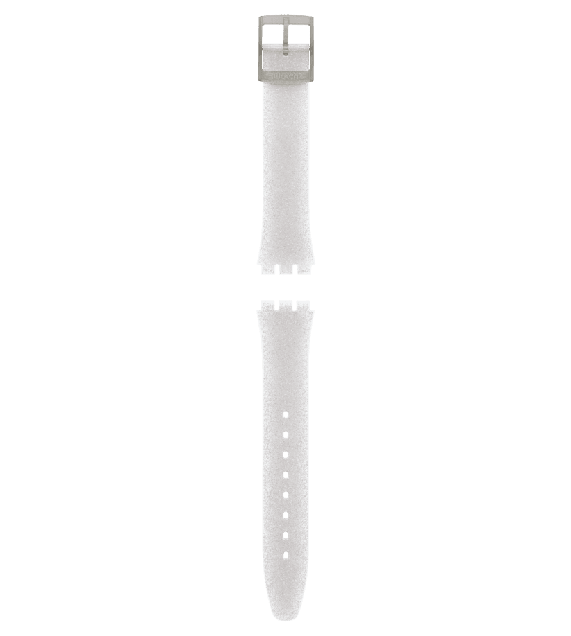 View of product GENT SILVER GLITTERS SILICONE STRAP