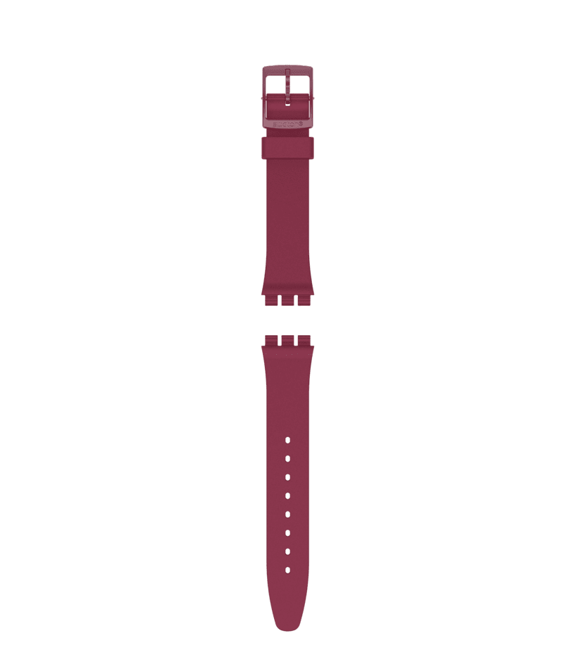 "GENT DARK RED SILICONE STRAP" Image #0
