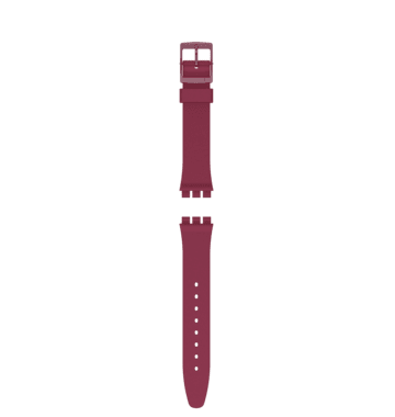 "GENT DARK RED SILICONE STRAP" Image #2