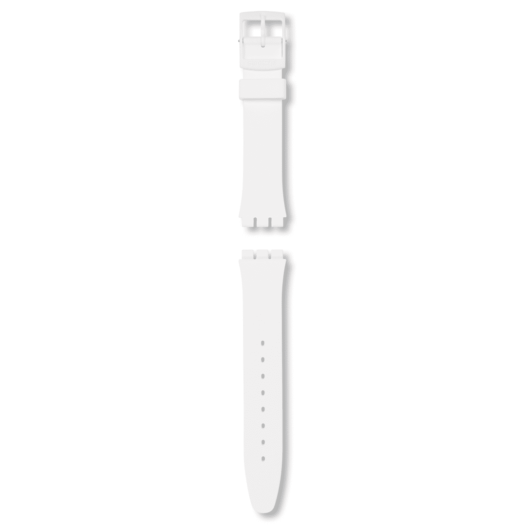 "GENT WHITE MATT SILICONE STRAP" Gallery Image #1