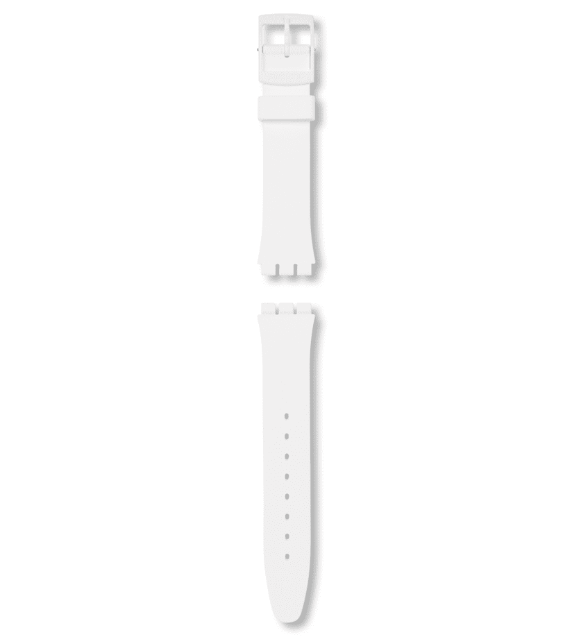 View of product GENT WHITE MATT SILICONE STRAP