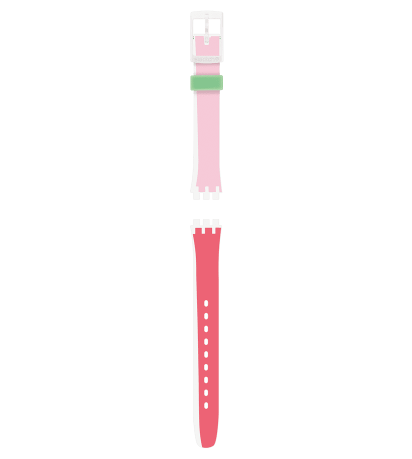 View of product LADY WHITE-PINK SILICONE STRAP