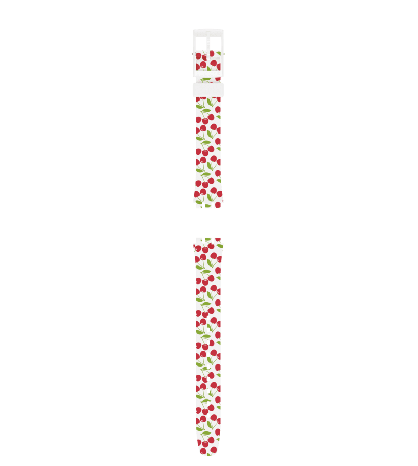 View of product LADY WHITE-RED SILICONE STRAP