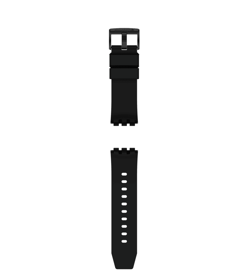"BIG BOLD BLACK SILICONE STRAP" Image #0