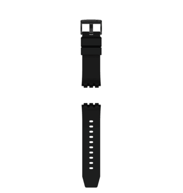 "BIG BOLD BLACK SILICONE STRAP" Image #2
