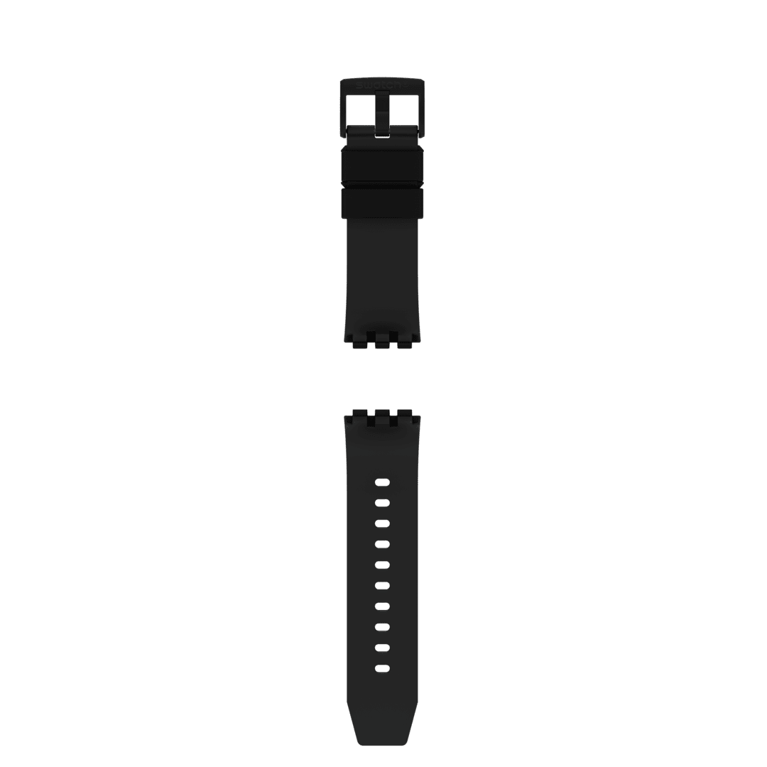 "BIG BOLD BLACK BIO-SOURCED POLYMER STRAP" Gallery Image #1