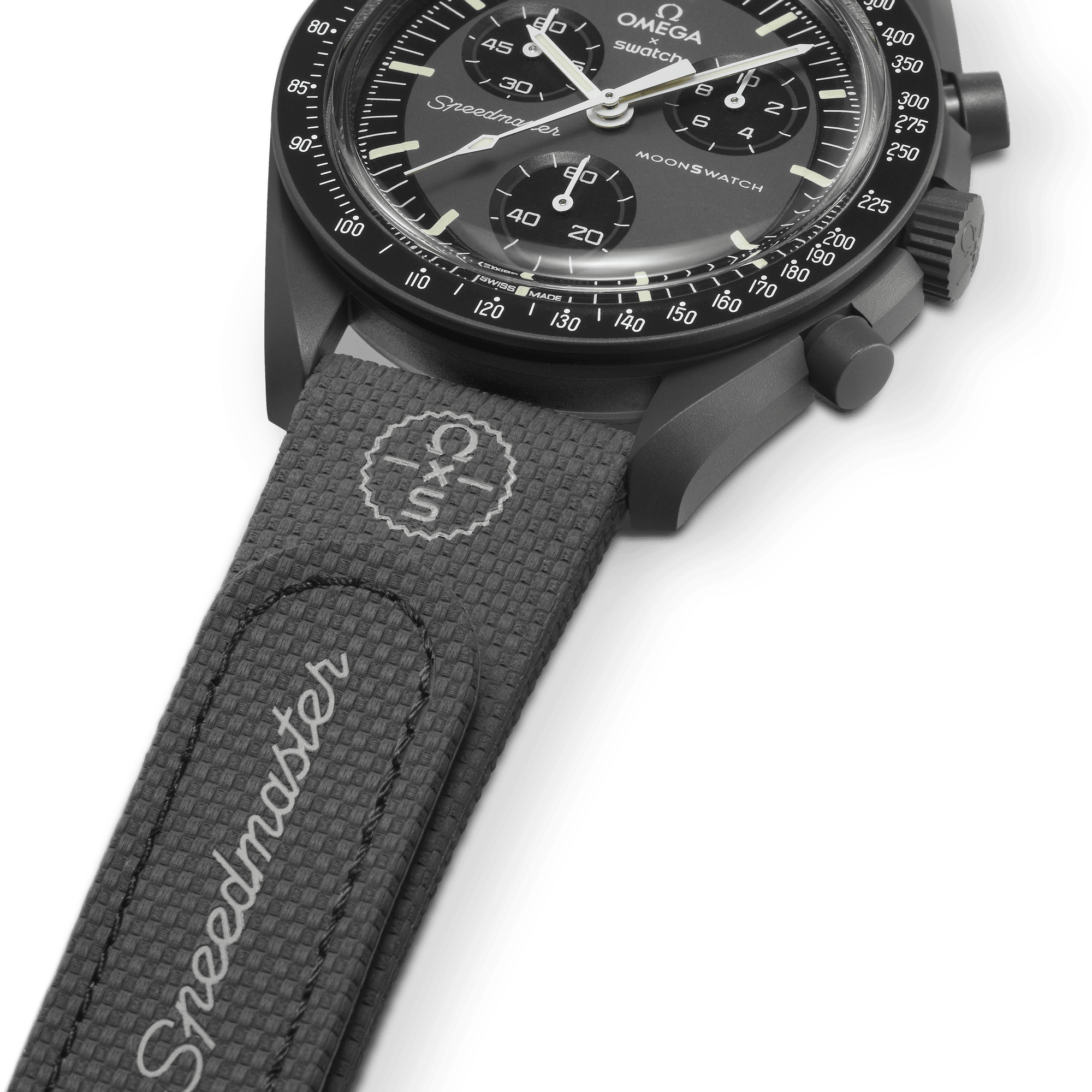 "MOONSWATCH DARK GREY/BLACK RUBBER" Gallery Image #3
