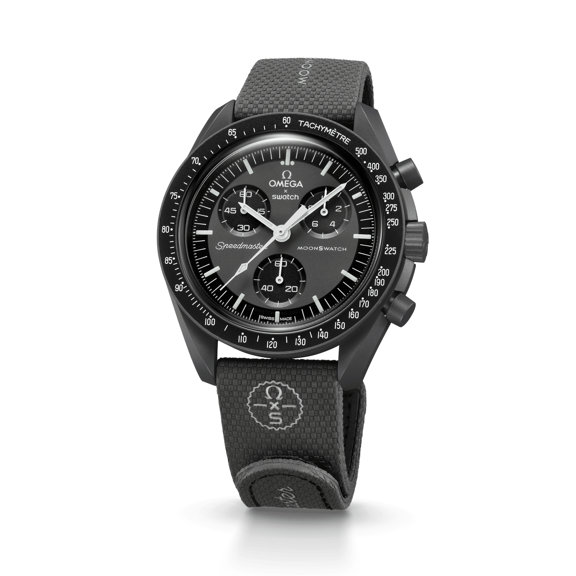 "MOONSWATCH DARK GREY/BLACK RUBBER" Gallery Image #4