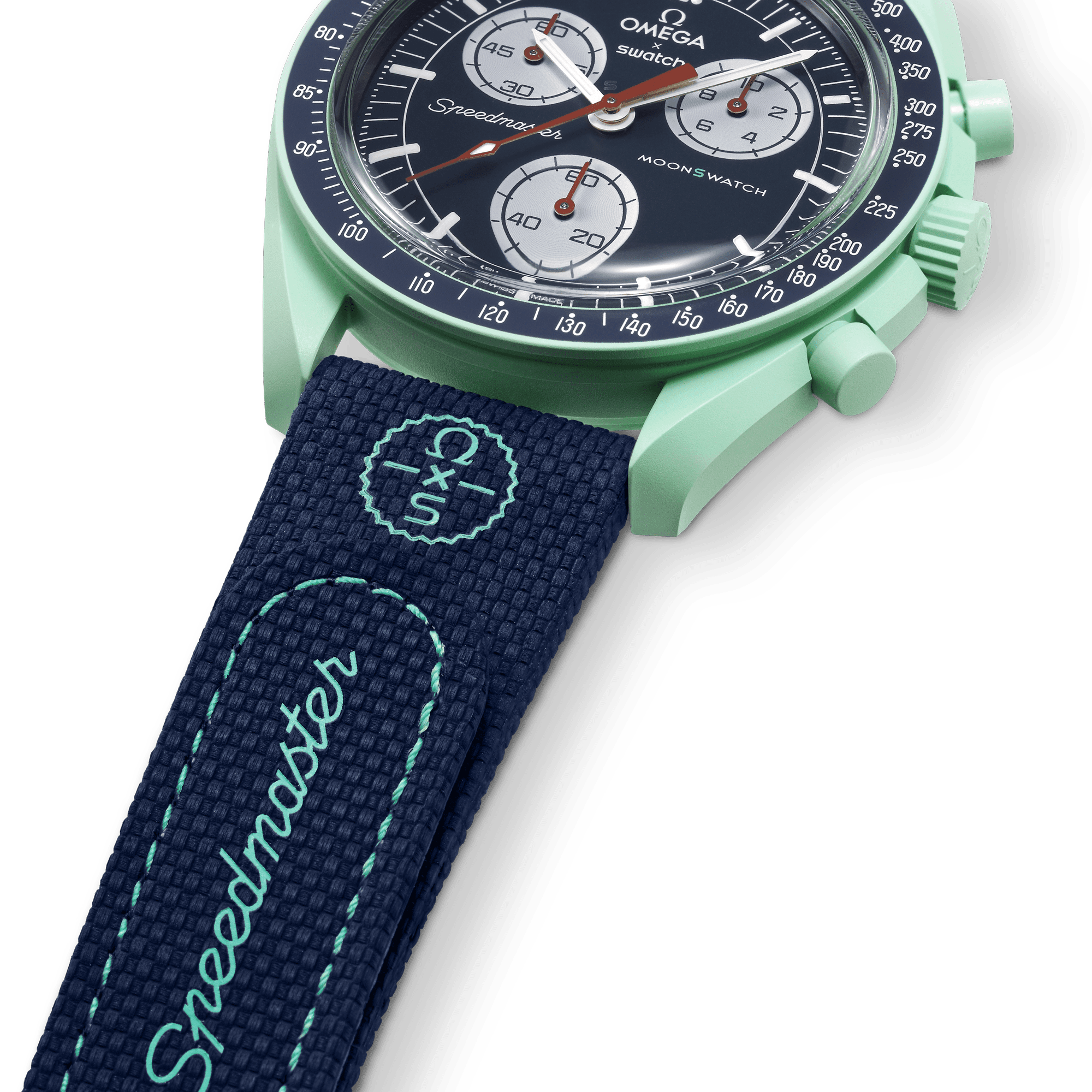 "MOONSWATCH DARK BLUE/GREEN RUBBER" Gallery Image #3