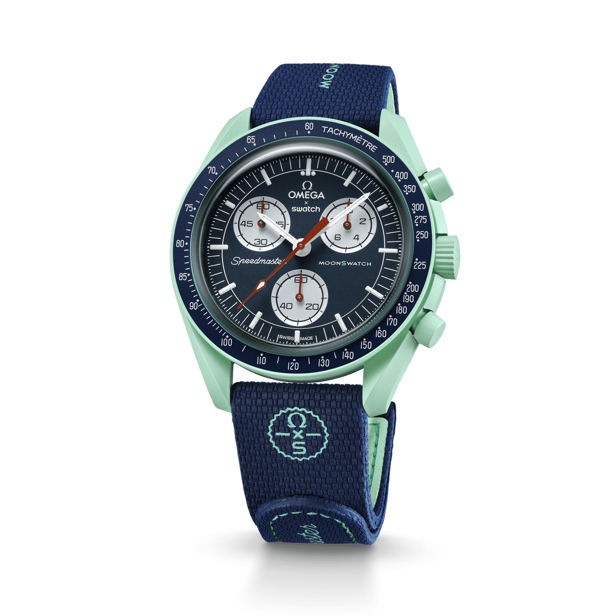 "MOONSWATCH DARK BLUE/GREEN RUBBER" Gallery Image #4