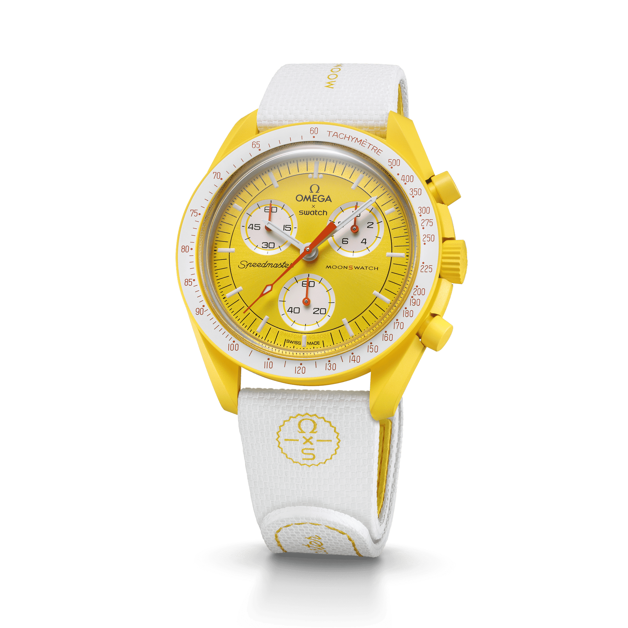 "MOONSWATCH WHITE/YELLOW RUBBER" Gallery Image #4