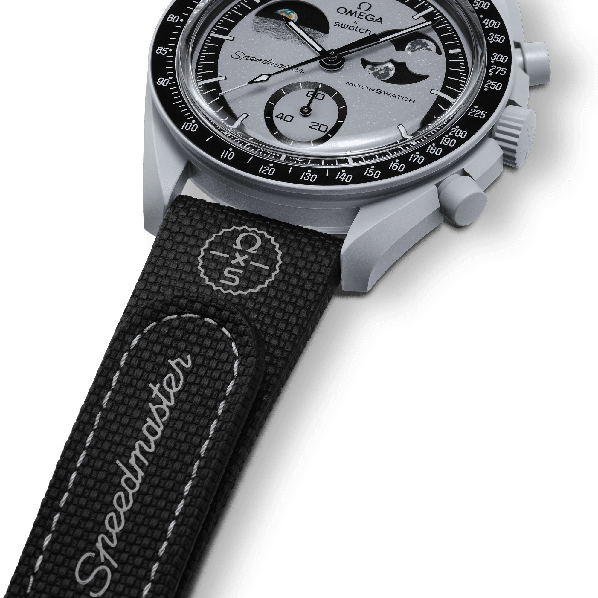 "MOONSWATCH BLACK/GREY RUBBER" Gallery Image #5