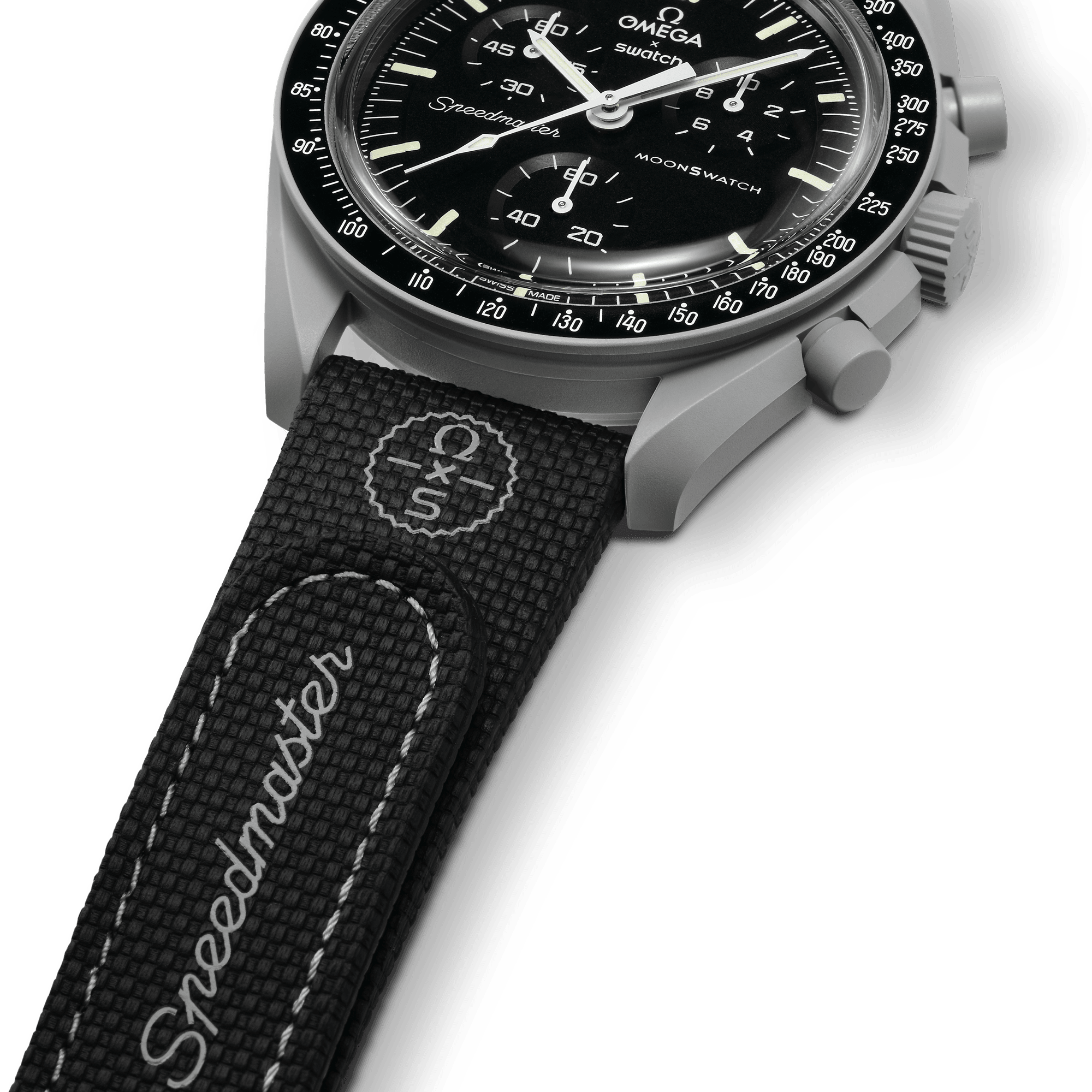 "MOONSWATCH BLACK/GREY RUBBER" Gallery Image #3