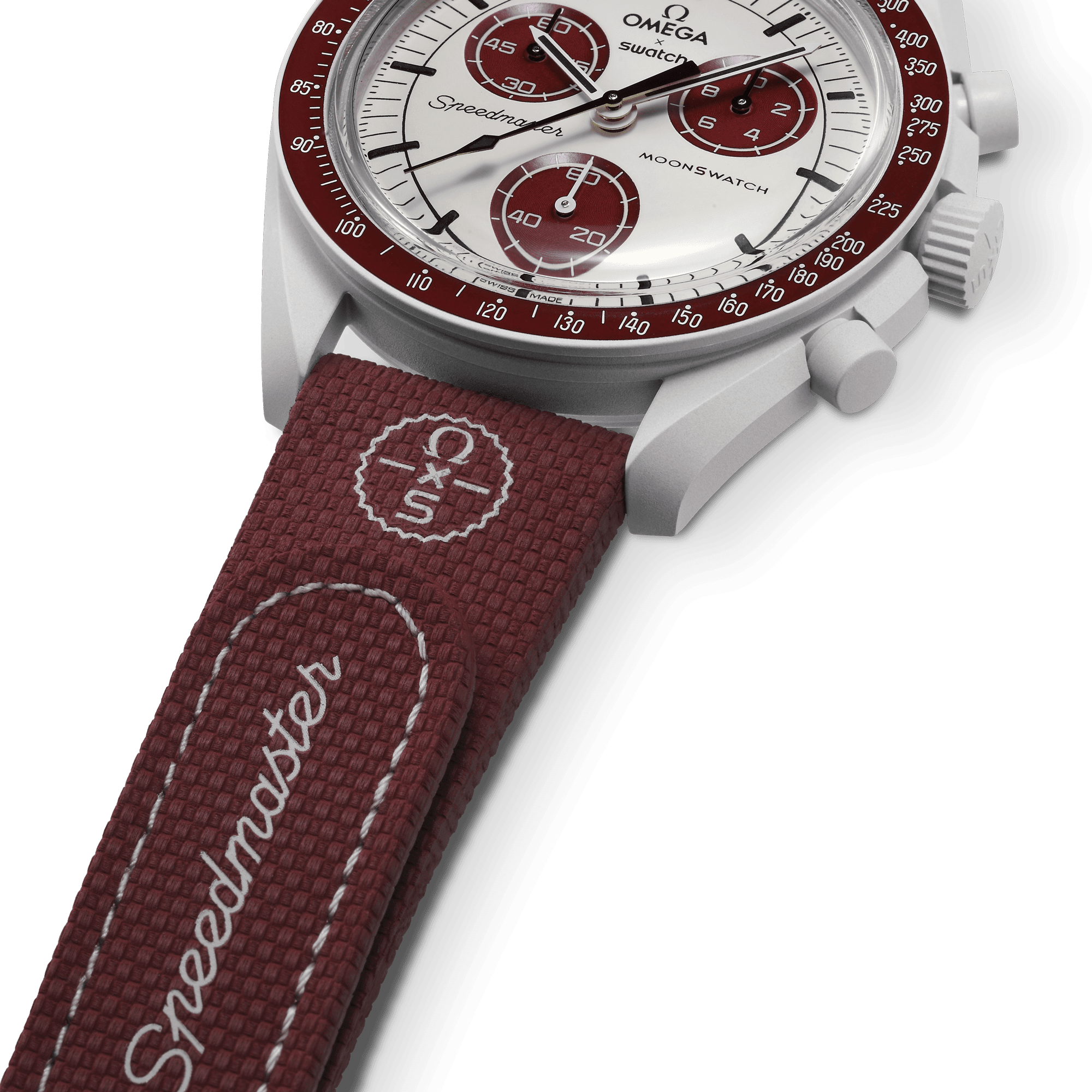 "MOONSWATCH BORDEAUX/LIGHT GREY RUBBER" Gallery Image #3
