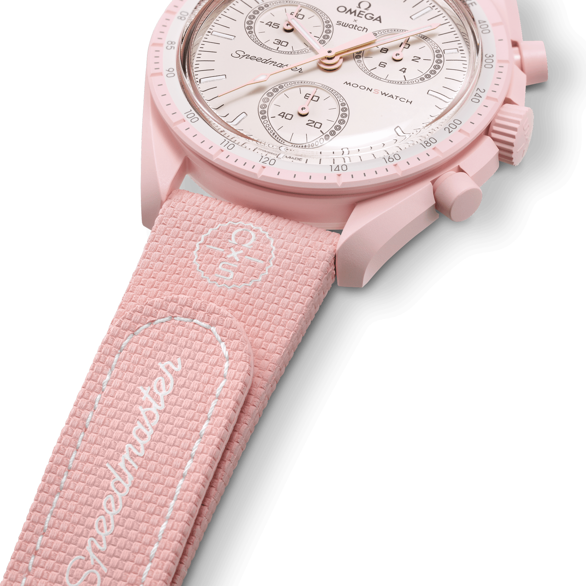 "MOONSWATCH LIGHT PINK/WHITE RUBBER" Gallery Image #3