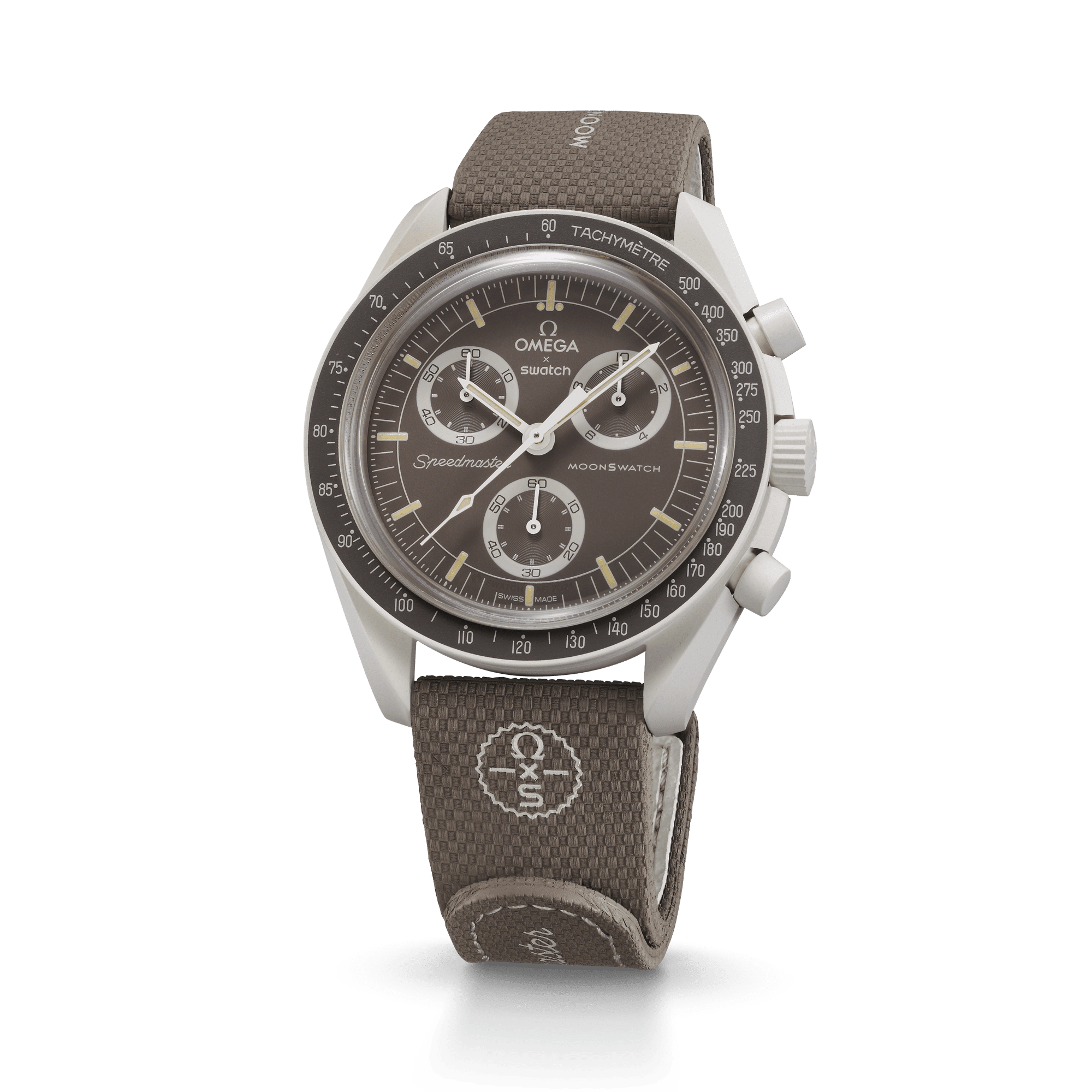 "MOONSWATCH DARK BROWN/SAND RUBBER" Gallery Image #4