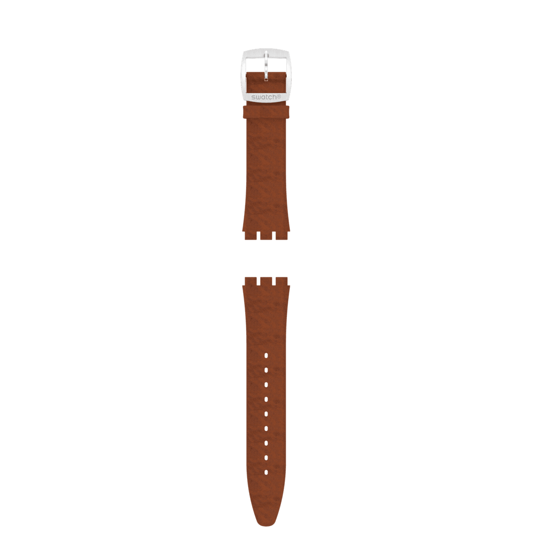 "SKIN IRONY 42 BROWN LEATHER STRAP" Gallery Image #1