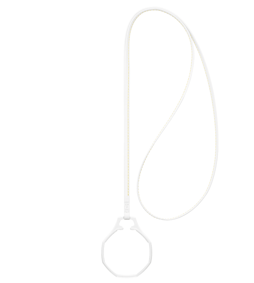 View of product ROYAL POP / LEATHER LANYARD HUIT BLANC