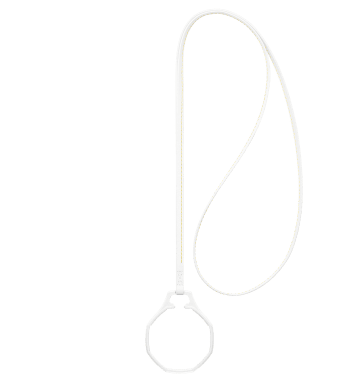 "ROYAL POP / LEATHER LANYARD HUIT BLANC" Image #2