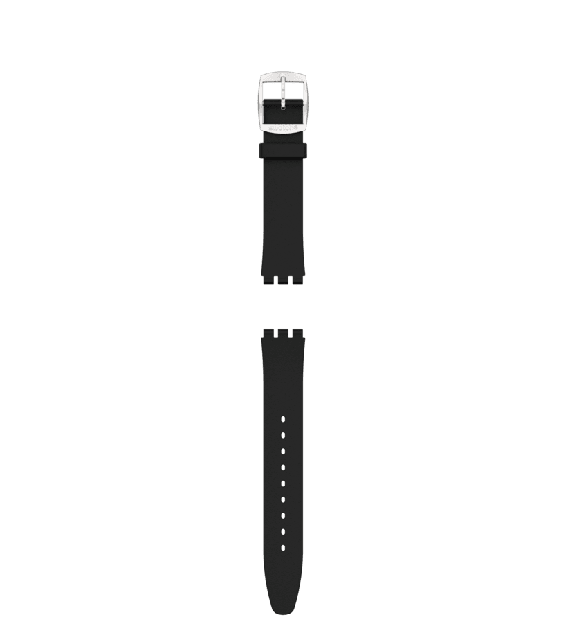 "SKIN IRONY BLACK SILICONE STRAP" Image #0