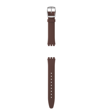"SKIN IRONY BROWN LEATHER STRAP" Image #2