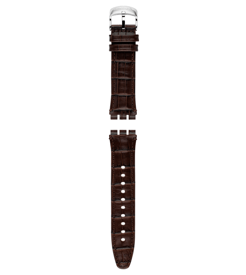 View of product SISTEM51 IRONY BROWN LEATHER STRAP