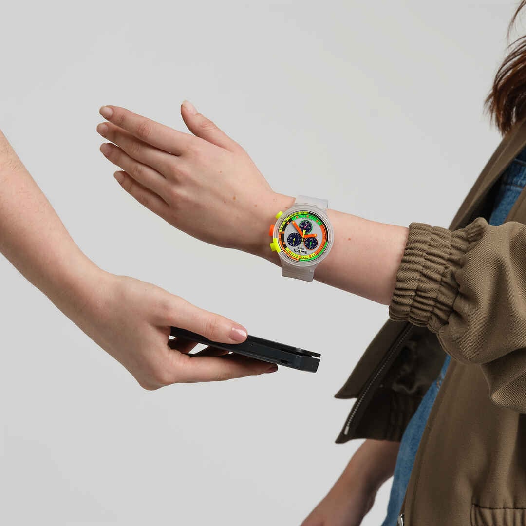 Life style view of product SWATCH NEON JELLY PAY!
