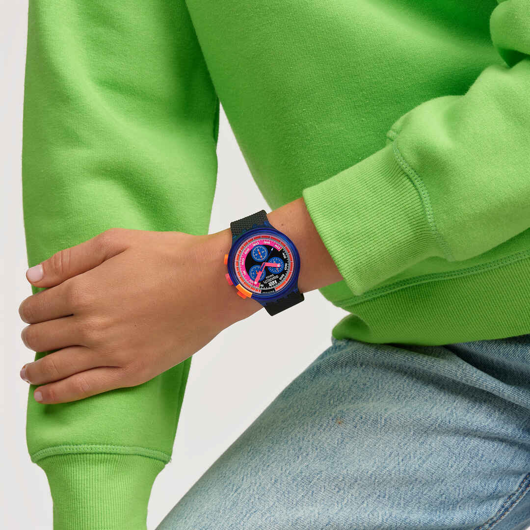 Life style view of product SWATCH NEON PARTY TO THE MAX