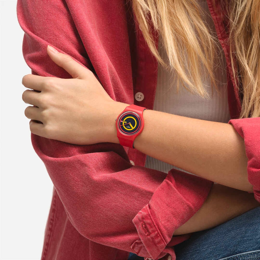 "SWATCH CONCENTRIC RED" Gallery Image #4