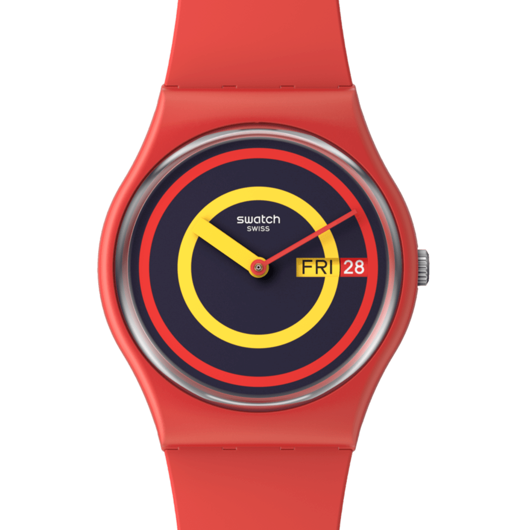 "SWATCH CONCENTRIC RED" Gallery Image #2