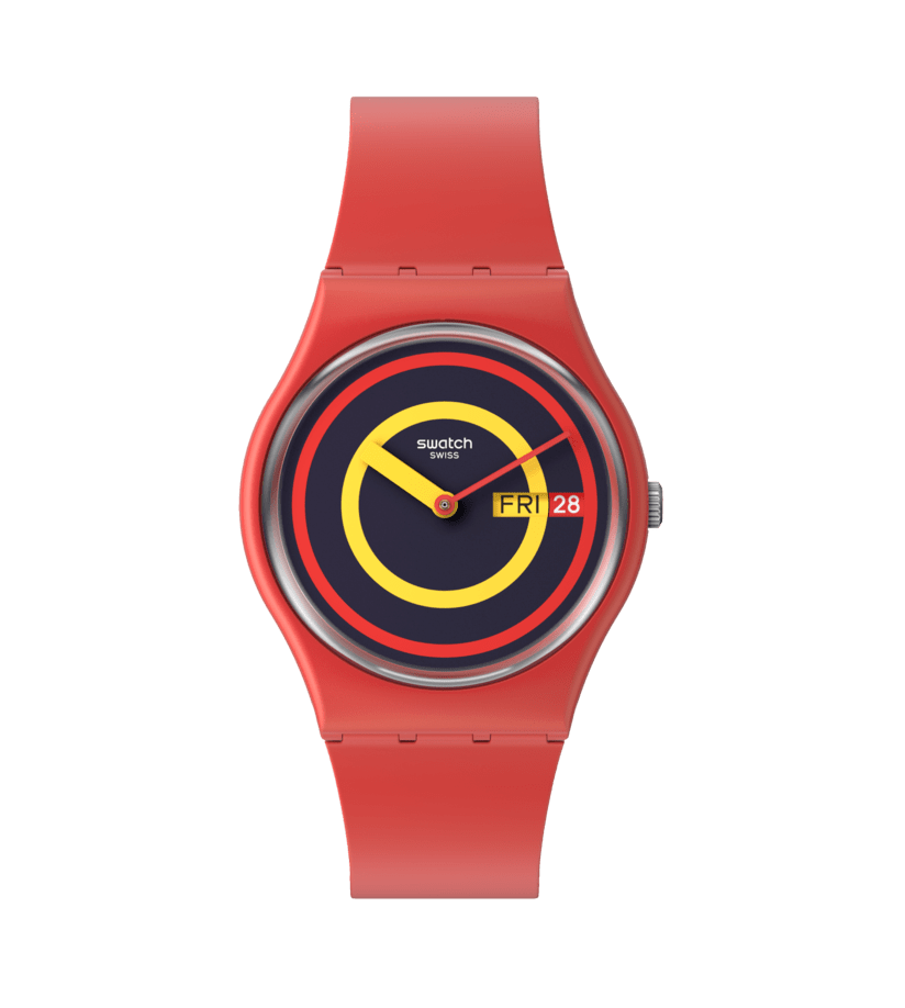 View of product SWATCH CONCENTRIC RED