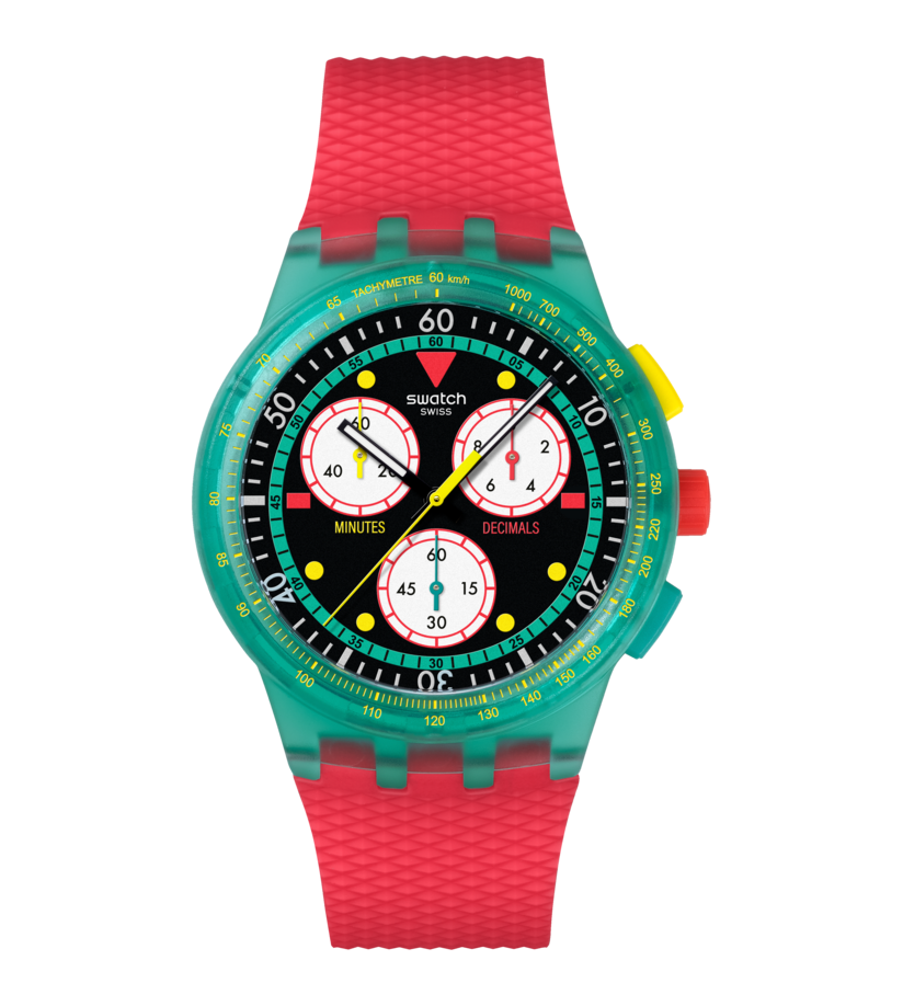 View of product SWATCH NEON EMERALD CHRONO PAY!