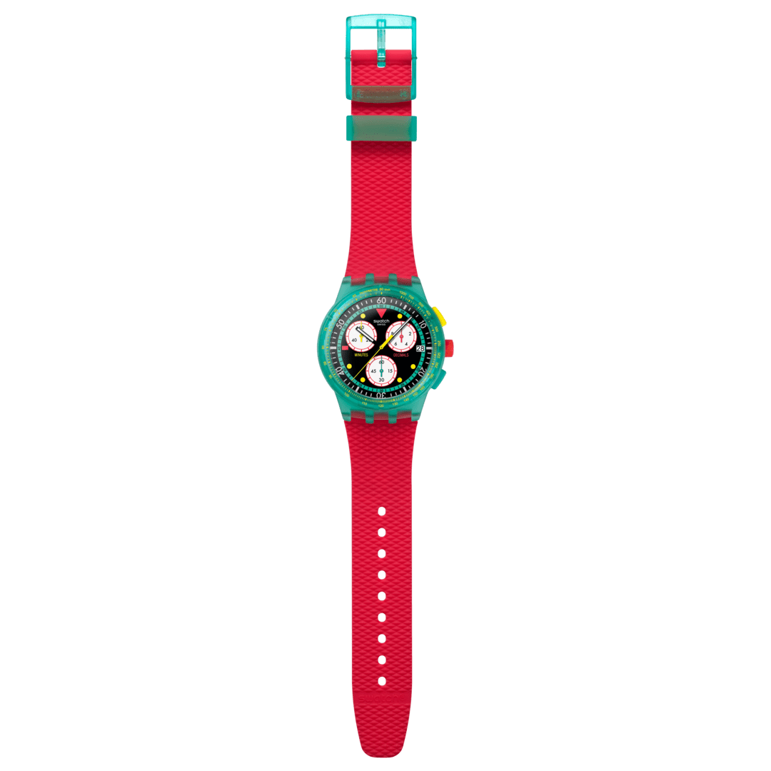"SWATCH NEON EMERALD CHRONO" Gallery Image #3