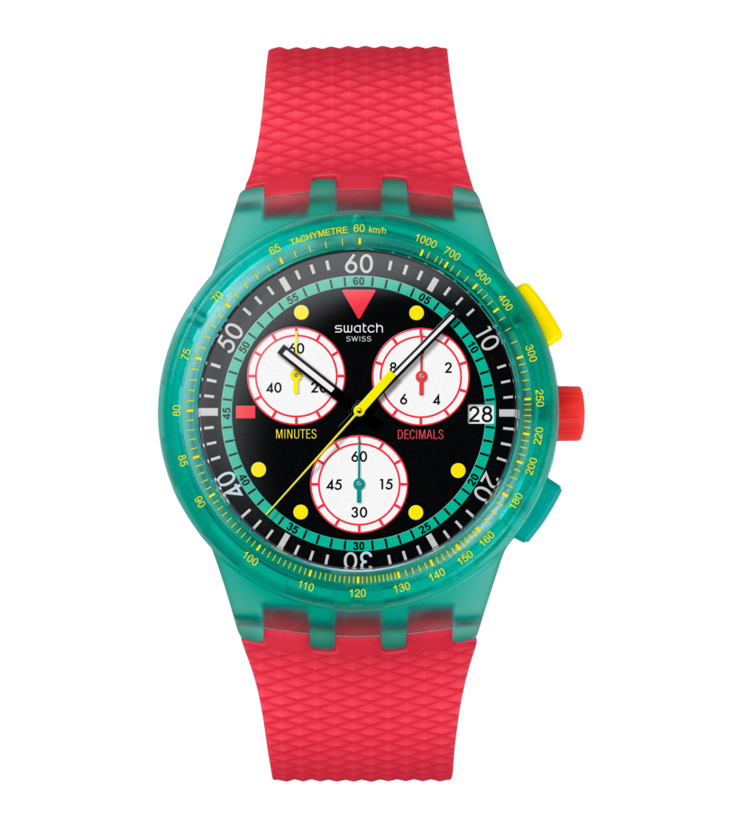 View of product SWATCH NEON EMERALD CHRONO